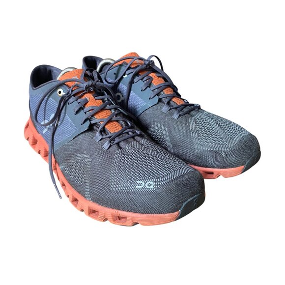 On Cloud X 2.0 Cloudtec Helion Gray Orange Running Athletic Size 11.5 Menโs - Picture 2 of 9